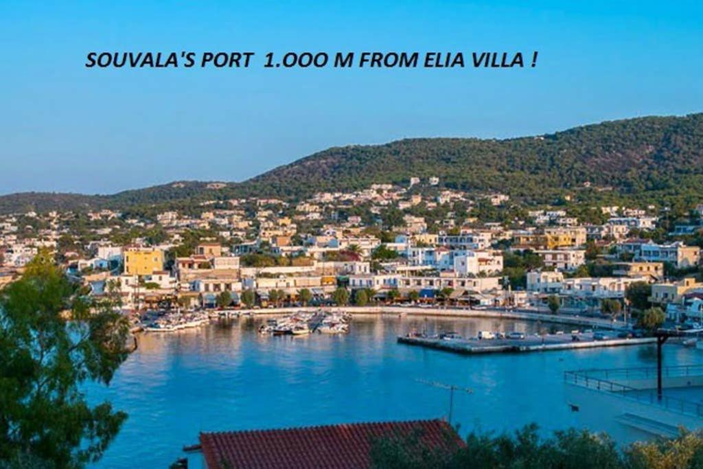 Elia Villa - Aegina, Souvala Buitenkant foto
